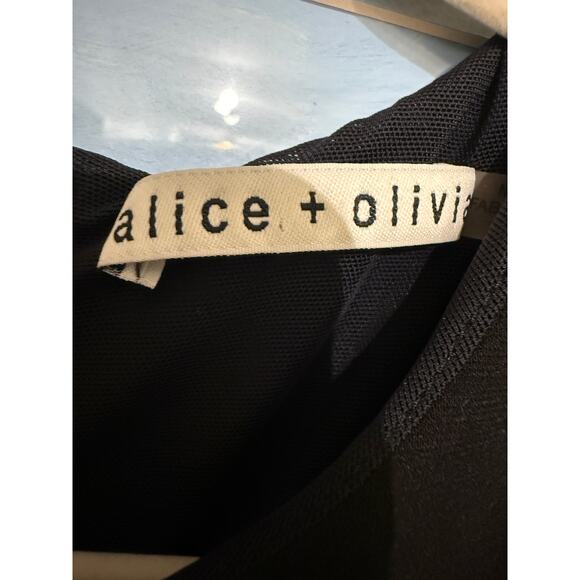 Alice + Olivia Kerrie Lace Panel Sleeveless Sheath Dress - Size 8 - Picture 3 of 11